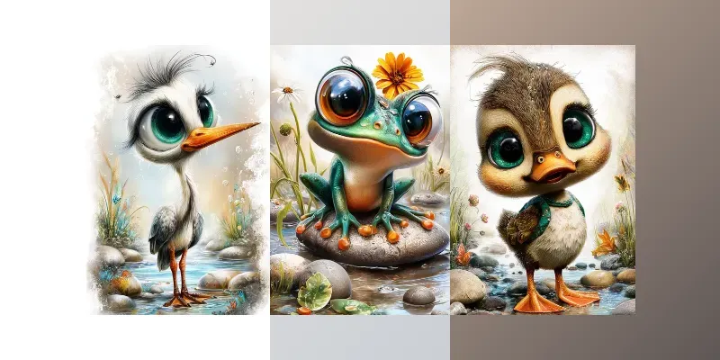 Cartoon Riverside Summer Cuties generated by undefined