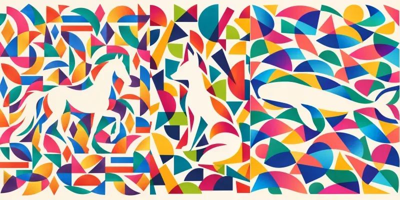 Wall Art Hidden Rainbow Animals