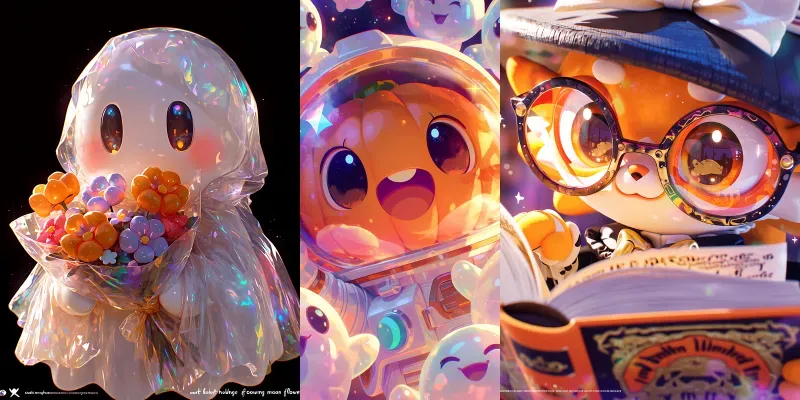Stylized 3D Halloween Characters generated by undefined