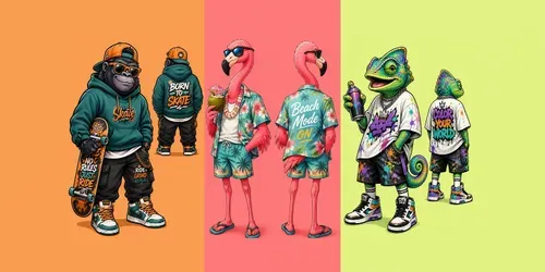 Cool Cartoon Street Mascots generated by chatgpt-image