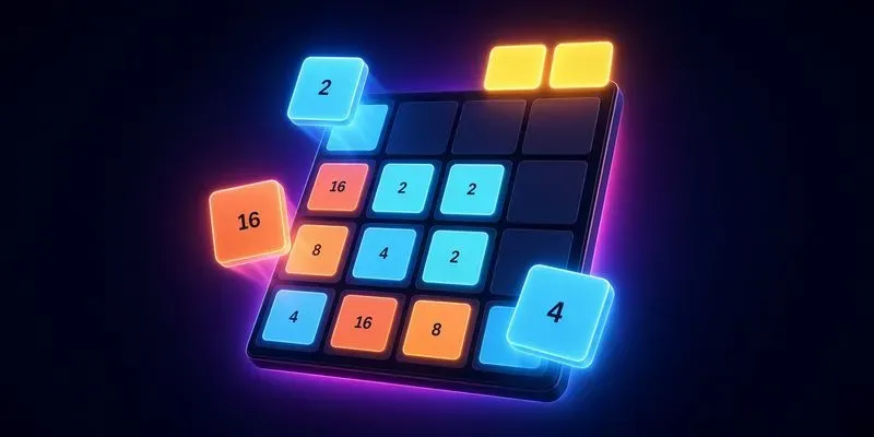 Neon 2048 Merge Builder