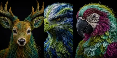 Colorful Animal And Bird Portraits generated by chatgpt-image