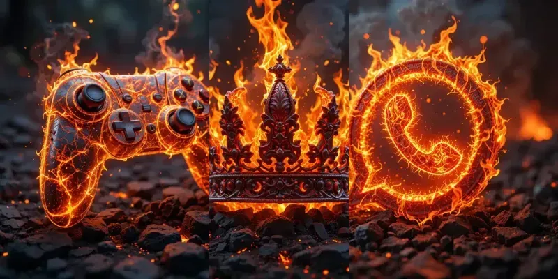 Blazing Fire Sculpted Logo Renders generated by undefined