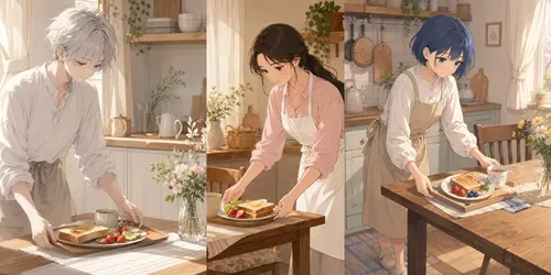 Soft Anime Spring Breakfasts generated by chatgpt-image