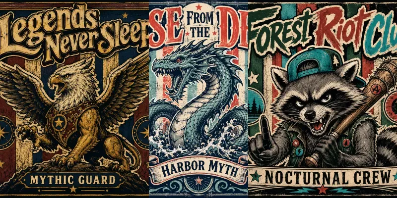 Vintage Mascot Tee Graphics generated by undefined
