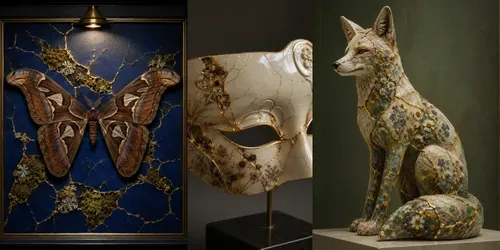 Kintsugi Herbarium Art generated by chatgpt-image