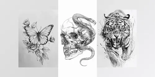 Tattoo Coloring Book Pages For Adults generated by midjourney