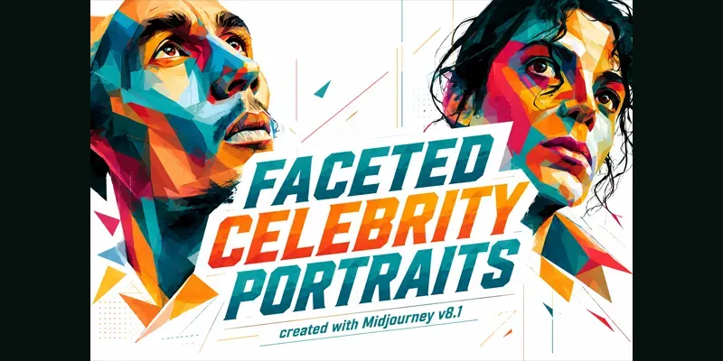 Faceted Celebrity Portraits generated by undefined