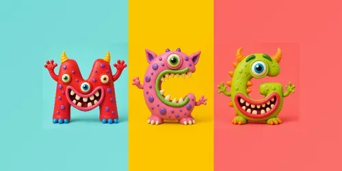 Clay Monster Letters generated by chatgpt-image