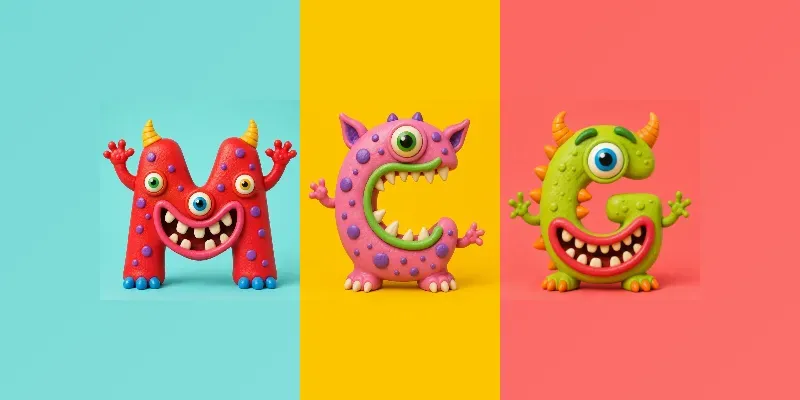 Clay Monster Letters generated by undefined