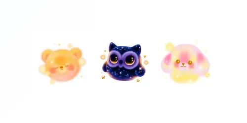 Dreamy Y2k Airbrush Animal Dolls generated by midjourney