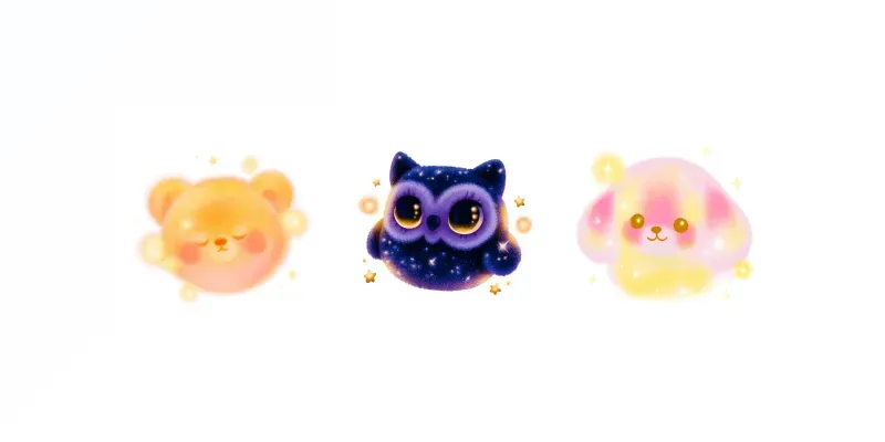 Dreamy Y2k Airbrush Animal Dolls generated by undefined