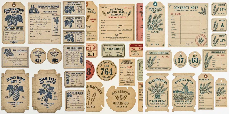 Grain Exchange Ephemera Sheets