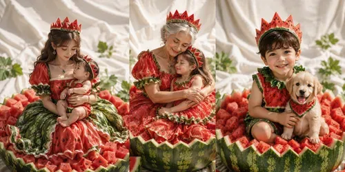 Young Princesses Holding Babies generated by chatgpt-image