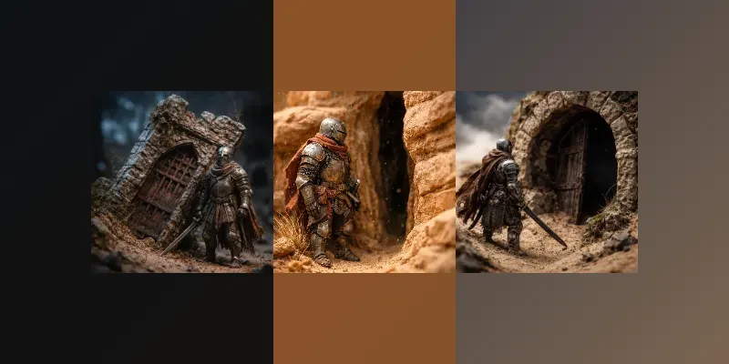 Tiny Rust Knight Diorama Art generated by undefined