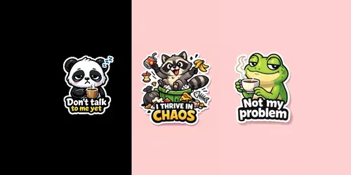 Sarcastic Cartoon Stickers generated by chatgpt-image