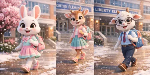 Animal School Looks generated by chatgpt-image