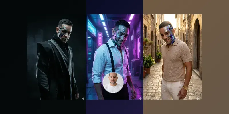 Cinematic Cyborg Men generated by undefined