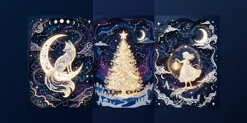 Celestial Storybook Papercut Diorama Art generated by gemini-image