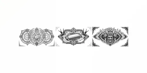 Gothic Blackwork Tattoo Art generated by gemini-image