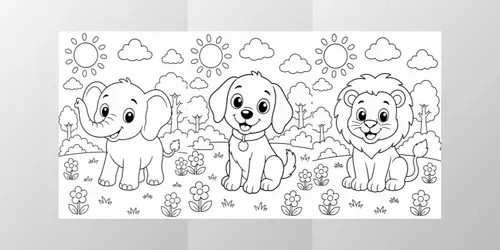Cute Animals For Coloring generated by chatgpt-image