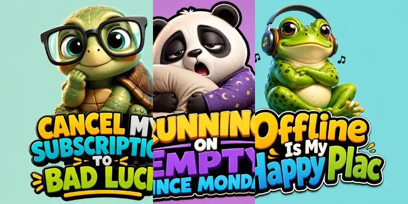 Cute 3D Mascot Quote Posters generated by undefined