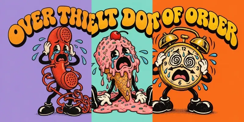 Retro Mood Pop Art Object Mascots
