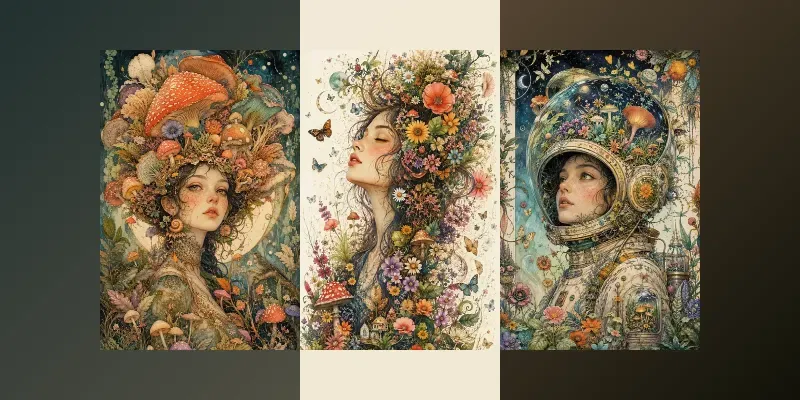 Whimsical Botanical Dreamworlds generated by undefined