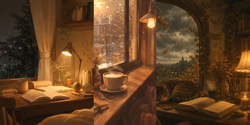 Lofi Aesthetic Scene Illustration generated by undefined