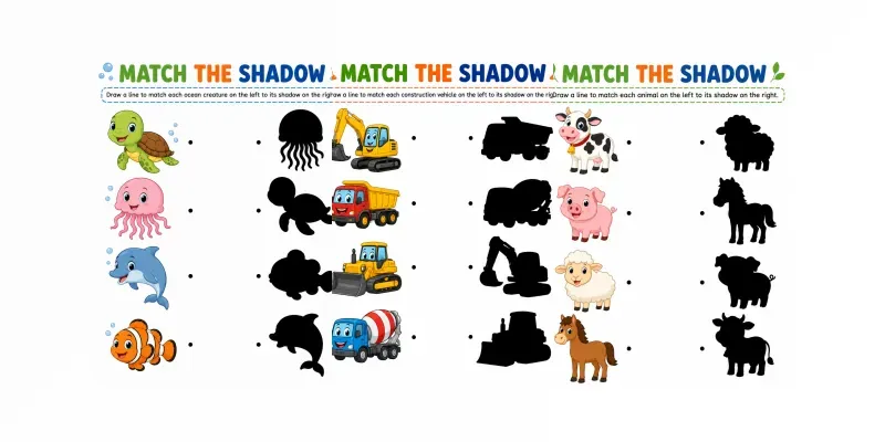 Shadow Match Worksheets generated by undefined