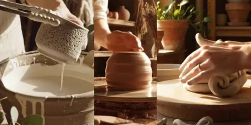 Cottagecore Pottery Studio Videos generated by veo