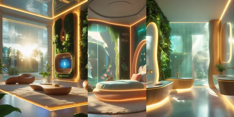 Ecofuturistic Interior Designs generated by undefined