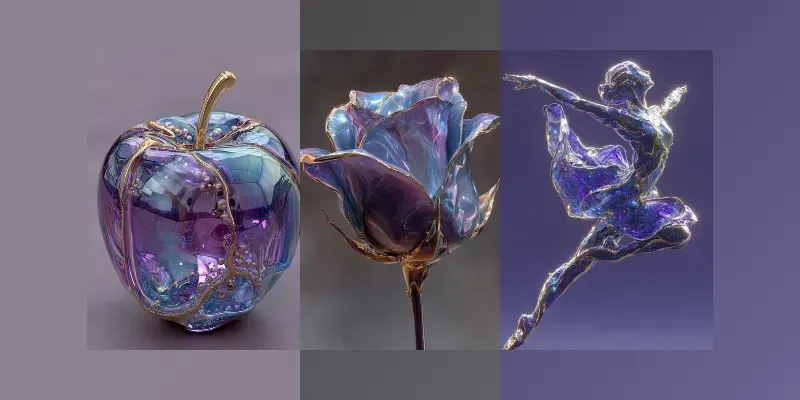 Liquid Chrome Surreal Sculptures generated by undefined