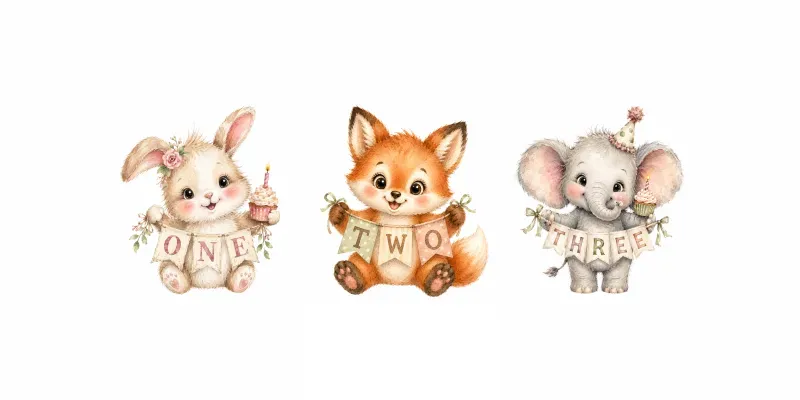 Sweet Baby Birthday Animals generated by undefined