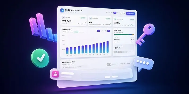 React Dark Mode Dashboard Builders
