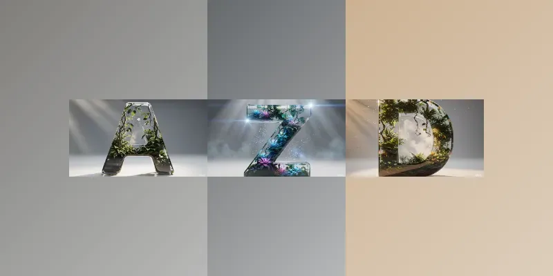 Cinematic Glass Letter Logo Videos generated by undefined