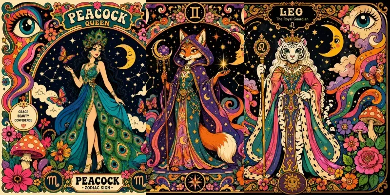 Retro Psychedelic Zodiac Art Pack generated by undefined