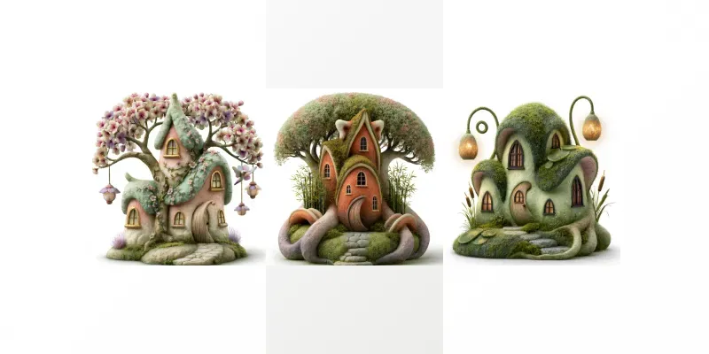 Woodland House Collection Cliparts generated by undefined