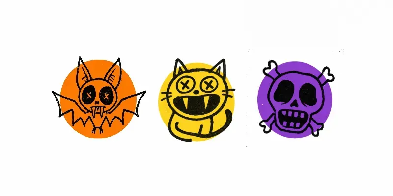 Raw Underground Doodle Circle Logos generated by undefined