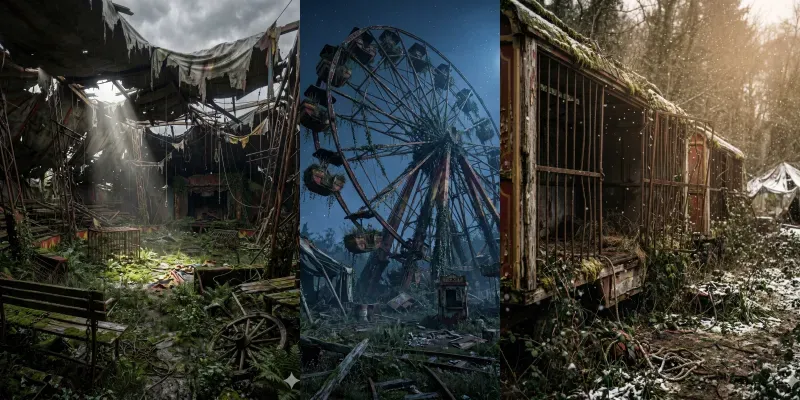 Abandoned Circus Cinematic Scene Packs generated by undefined