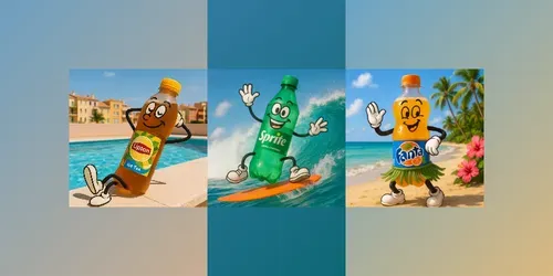 Summer Mascot Drink Mockups generated by chatgpt-image