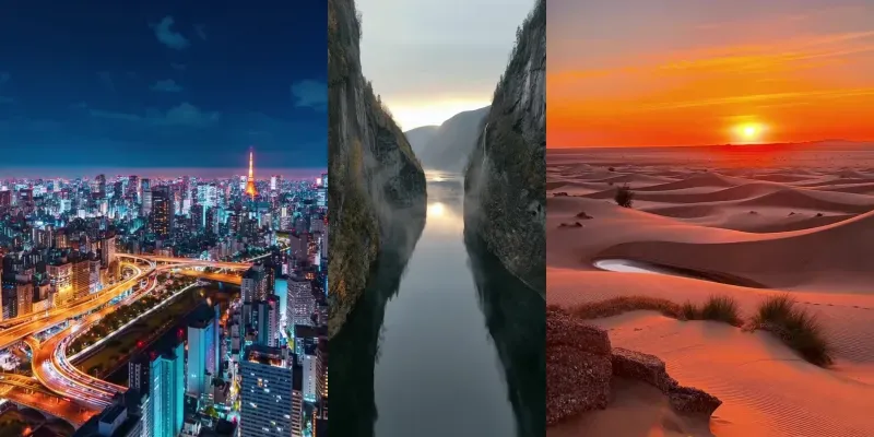 Cinematic Aerial Drone Flyover Clips generated by undefined