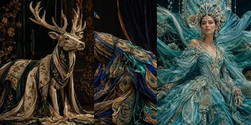 Opulent Fabric Portraits generated by undefined