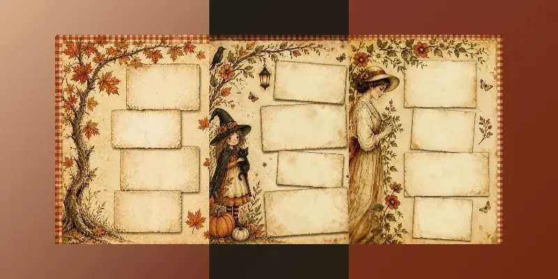 Vintage Junk Journal Etsy Frame Pages generated by undefined