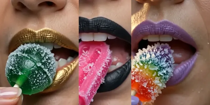 Trending Frozen Candy ASMR Bites generated by undefined