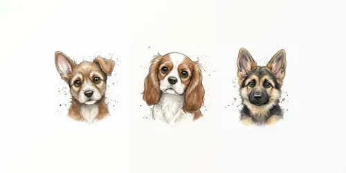 Whimsical Watercolor Puppies generated by gemini-image