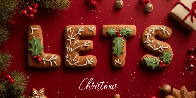 Christmas Gingerbread Cookie Letters generated by undefined