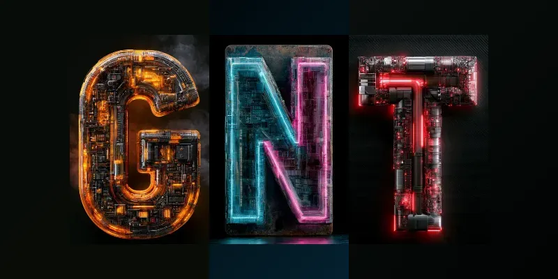 Cybernetic Circuit Typography generated by undefined