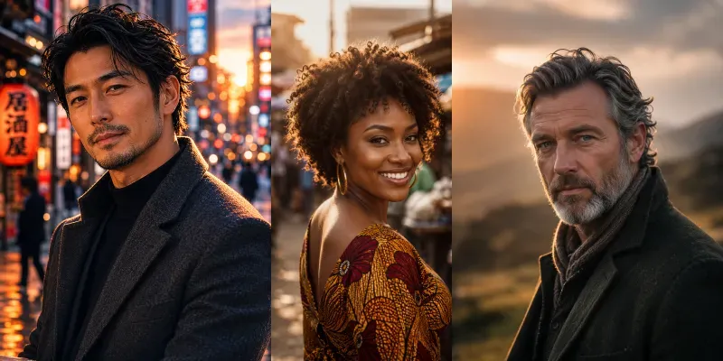 Cinematic Golden Hour Portraits generated by undefined