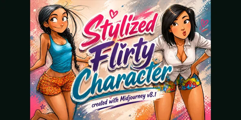 Stylized Flirty Characters generated by undefined